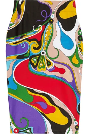 Puccini Falda de tubo con estampado Orchidee