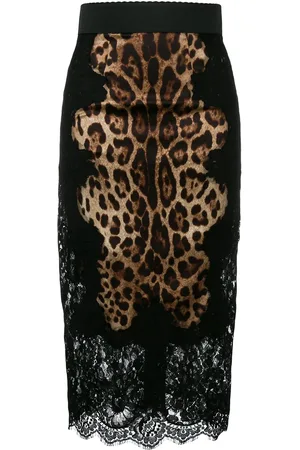 Dolce & Gabbana Falda de tubo con estampado de leopardo