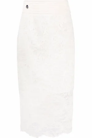 Philipp Plein Falda midi con encaje