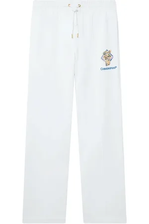 Casablanca Pantalones de chándal con bordado de diamantes