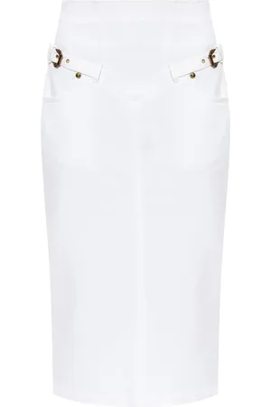 VERSACE Falda midi con pliegue