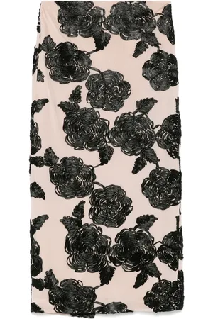 ROTATE Falda midi con motivo floral