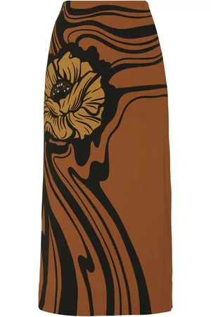 La DoubleJ Falda de tubo con motivo floral