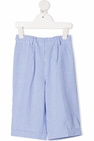 SIOLA Bermudas con pinzas a cuadros