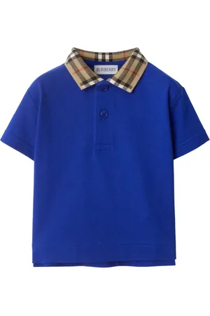 Burberry Polo con cuello a cuadros