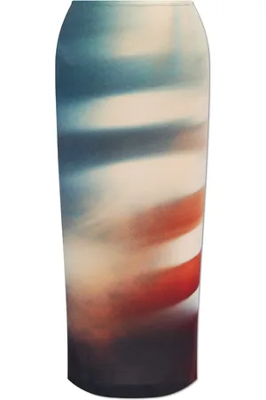 Issey Miyake Falda de tubo con estampado abstracto
