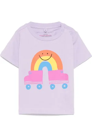Stella McCartney Camiseta con motivo de arcoíris