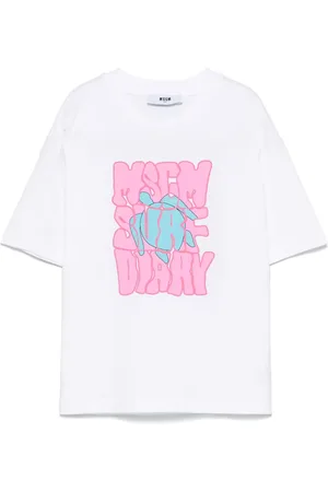 Msgm Camiseta con logo en relieve