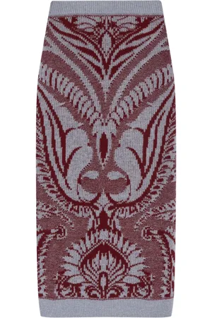 Etro Falda de punto de intarsia