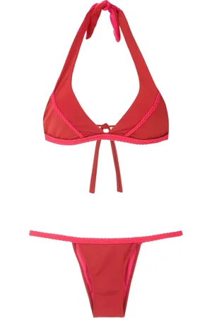 AMIR SLAMA Bikini con ribete trenzado