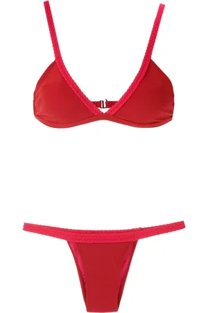 AMIR SLAMA Bikini con ribete trenzado