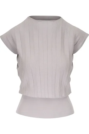 Agnona Blusa con dobladillo de canalé