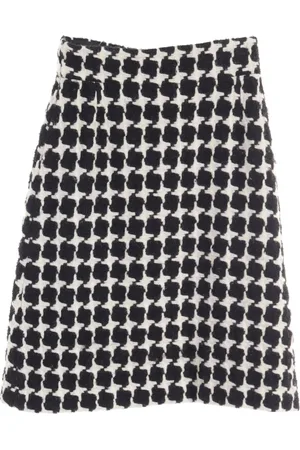 CHANEL Falda acampanada a cuadros 1986-1988