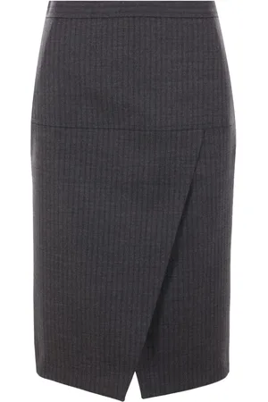 Fendi Falda midi a rayas diplomáticas