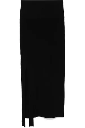 Victoria Beckham Falda midi de canalé
