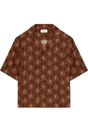 LANEUS Camisa con motivo de palmeras