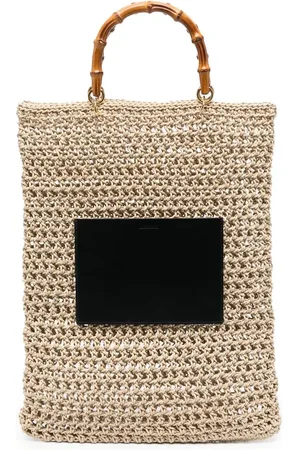 Jil Sander Bolso shopper con asas de bambú