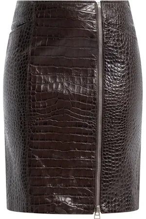 Tom Ford Minifalda con efecto de piel de cocodrilo