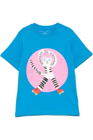 Stella McCartney Camiseta con gato estampado