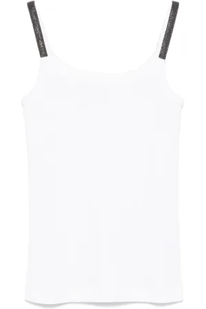 Brunello Cucinelli Top sin mangas con cadena Monili