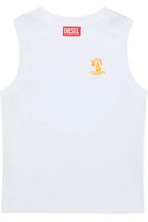 Diesel Camiseta sin mangas con logo bordado