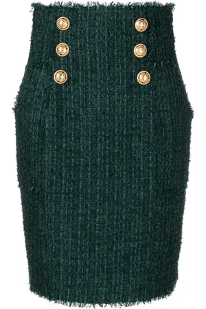 Balmain Falda de tubo con botones