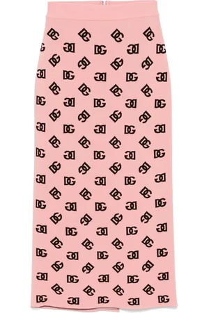Dolce & Gabbana Falda de tubo con logo DG en jacquard