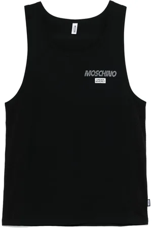 Moschino Camiseta sin mangas con aplique del logo