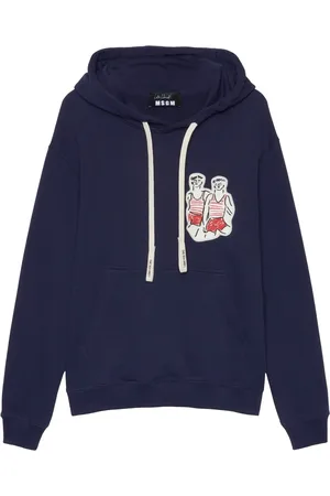 Msgm Sudadera con detalle de parche y capucha
