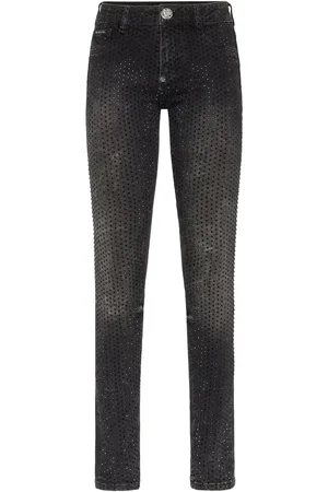 Philipp Plein Vaqueros con detalle de cristales