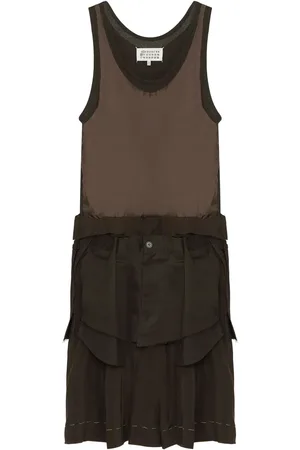 Maison Margiela Vestido midi de popelina