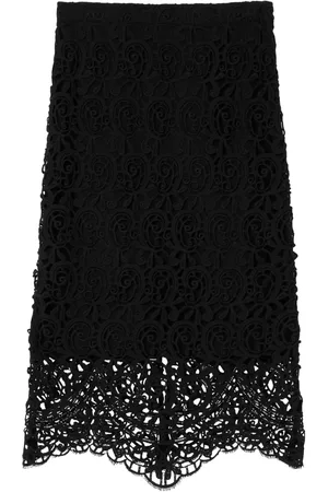 Burberry Falda de tubo con encaje de macramé