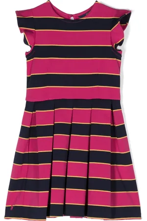 Ralph Lauren Vestido a rayas con pinzas
