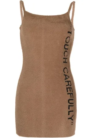 OFF-WHITE Vestido de tubo corto Quote