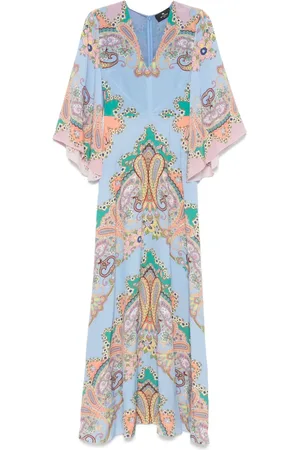 Etro Vestido largo con motivo de cachemira