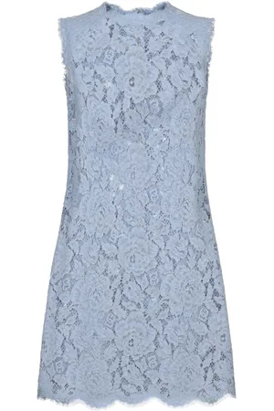 Dolce & Gabbana Vestido tubo corto con encaje floral