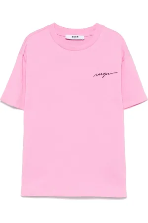 Msgm Camiseta con logo bordado