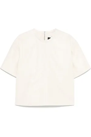 arma leder Top con cuello alto