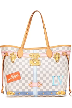 LOUIS VUITTON Bolso shopper Summer Trunks Neverfull MM con lona Damier Azur carcaterística 2018