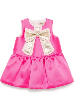 HUCKLEBONES LONDON Vestido tubo con lazo en tono dorado