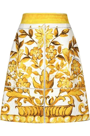 Dolce & Gabbana Falda de tubo con motivo Mayólica
