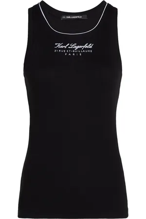Karl Lagerfeld Top sin mangas de canalé Hotel Karl