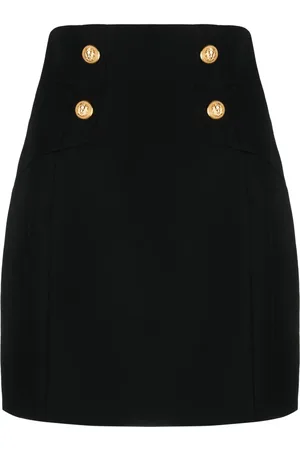 Balmain Falda de tubo con botones