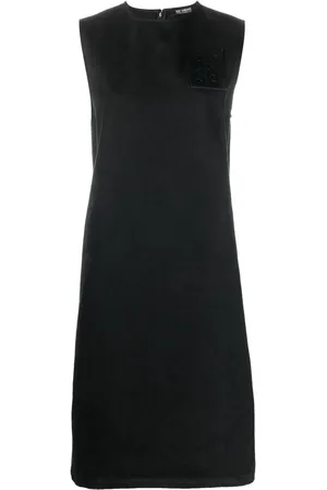 RAF SIMONS Vestido tubo con parche del logo