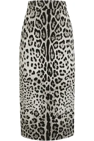 Dolce & Gabbana Falda con estampado de leopardo