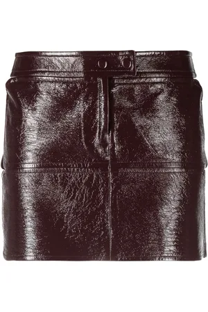 Courrèges Minifalda de tubo de charol