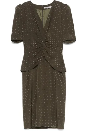 Alessandra Rich Vestido midi a lunares