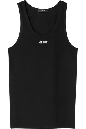VERSACE Top con logo bordado
