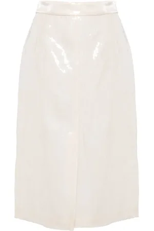 Alberta Ferretti Falda con detalle de lentejuelas