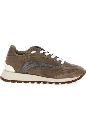 Brunello Cucinelli Zapatillas con aplique Monili